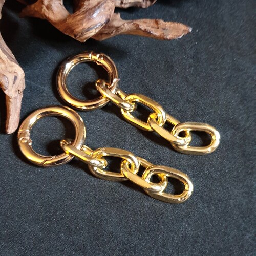 Chain Ear Weights Ear Hangers Earrings for Plugs Hinged Etsy