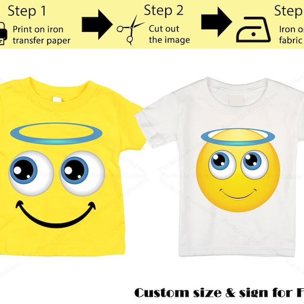 Iron On Emoji Halo Etsy iron-on-emoji-halo-etsy