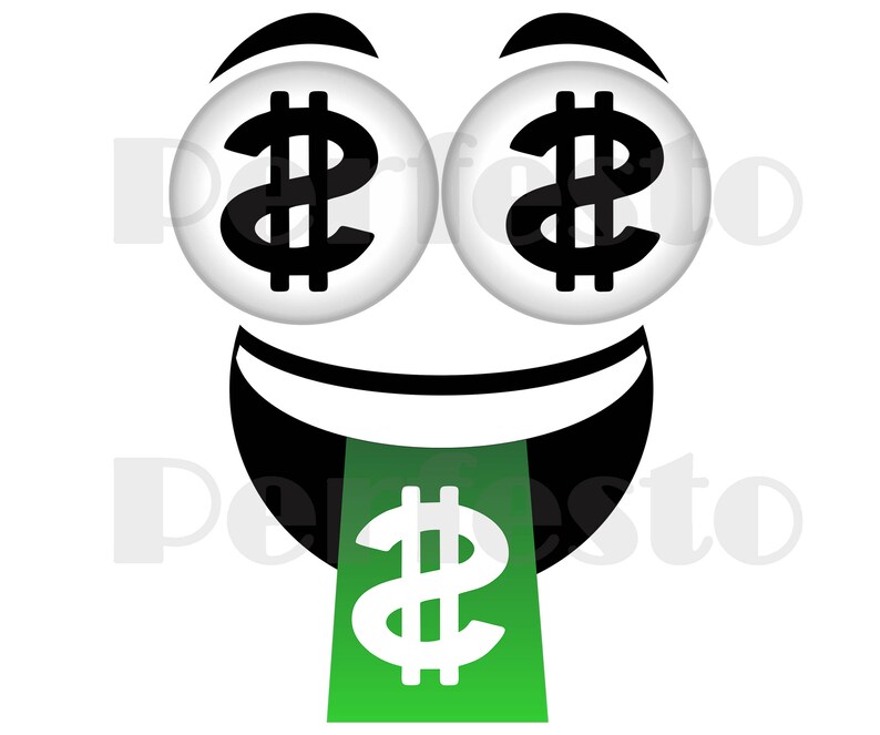 Printable Money Face Emoji Iron on Transfer / Emoji Shirt / Emoji T ...