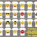 22 Pack Printable Emoji Iron on Transfers for Shirts, Emoji Shirt ...