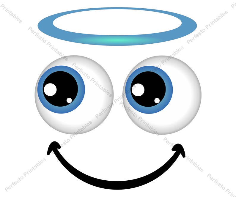 Printable Angel Emoji Iron on Transfer / Emoji Shirt / Emoji T-shirt ...