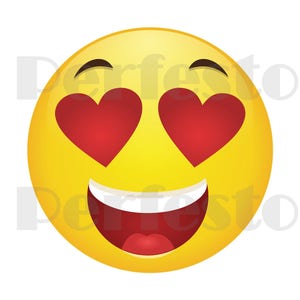Printable Heart Eyes Emoji Iron on Transfer / Emoji Shirt / Emoji T ...