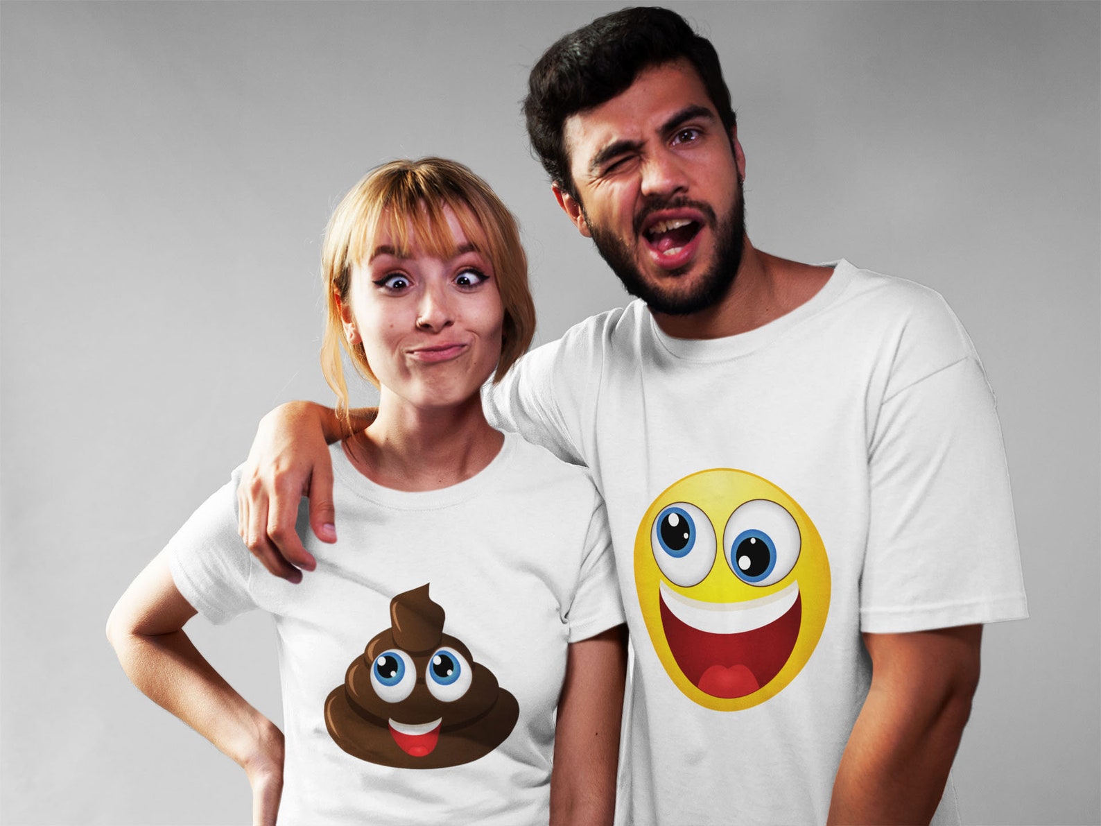 22 Pack Printable Emoji Iron on Transfers for Shirts, Emoji Shirt