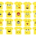 Emoji Shirt, 40 Pack Printable Emoji Iron on Transfers for Yellow ...