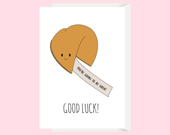 Good luck ! Funny Good Luck Card / Cute Good Luck Card / Greeting Card / | Etsy