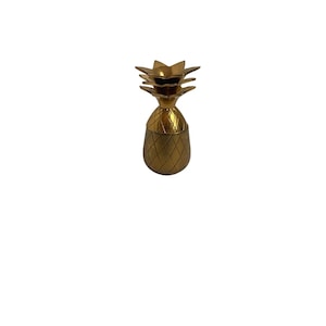 Vintage Brass Petite Pineapple Trinket Box