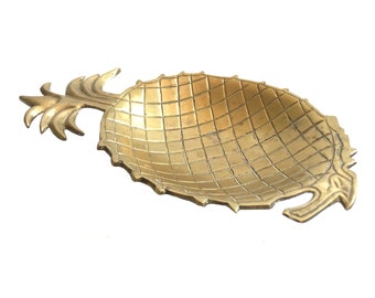 Vintage Brass Pineapple Trinket Dish | Catchall