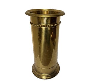 Soporte para paraguas/bastón de latón antiguo estilo colonial británico