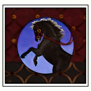 Rearing Stallion ~ 8 x 10 Print of Original Artwork