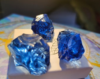 ANDARA-Kristall, „High Priestess“ PLEJADEN AVALON Rohkristall |  5D+++++ Blaue Flamme | Elestial Sapphire Blue Starlight| Intuition, Schutz