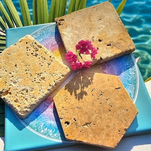 Holy Stone Coaster | Handmade | Energetic healing stone with a high Bovis unit | Radiation protection | EMF Guard | 5D+++++