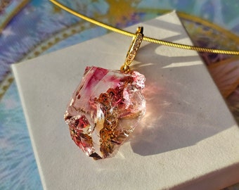 ANDARA necklace raw crystal RAINBOW LIGHT | Gold | Openness to new experiences | Rainbow 5D+++++