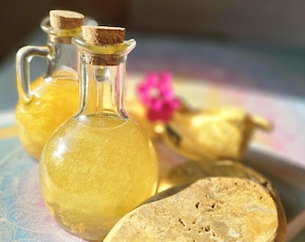 Holy Stone MASSAGE ÖL 150ml für Energetische Massagen & Behandlungen | Orange-Rose | Honig-Ingwer | Oriental Hammam | Energetisch 5D+++++