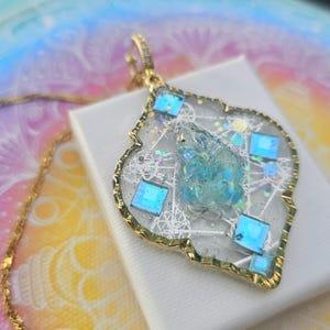 Atlantis Licht Amulet | Tempel van de Zee | met Andara Kristal | Draag het Licht van Atlantis in je | Licht Talisman | 5D+++++