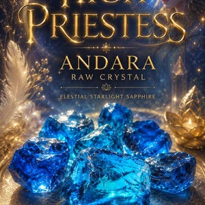 ANDARA-Kristall, „High Priestess“ PLEJADEN AVALON Rohkristall |  1 Stück | 5D+++++ | Celestial Sapphire Blue Starlight| Intuition, Schutz