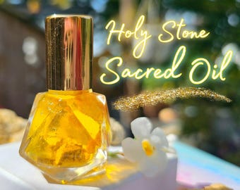 Holy Stone Zauber-Öl | SACRED OIL | 24k Blatt-Gold | Energetischer Heilstein mit hoher Bovis-Einheit | Strahlenschutz | 5D+++++