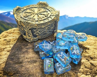 Magische Zauber-Schatulle | GOLD DES NORDENS | Wikinger-Schatzkiste für Schmuck, Runen und andere Schätze! | Vegvisír