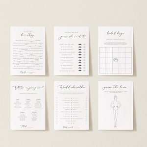 Elegant Bridal Shower games, Modern bridal shower games, elegant he said, she said, bridal bingo, who knows the bride best 110