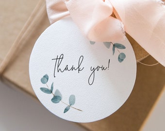 Eukalyptus grün, Dankeschön Anhänger Hochzeit, Geschenkanhänger Hochzeit, Dankeschön Anhänger, Sofort Download 113