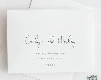 Printable Wedding Envelope Template Address Envelope Template DIY Wedding Address Envelope Envelope Template Modern Script Calligraphy 120