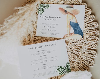 Bachelorette Invite, Beach Bachelorette Invitation, Tropical Bachelorette, Swim Bachelorette, Tequila Bachelorette Miami Mexico 150