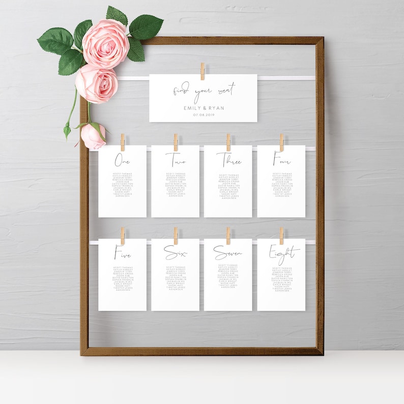 Modern Wedding Seating Chart