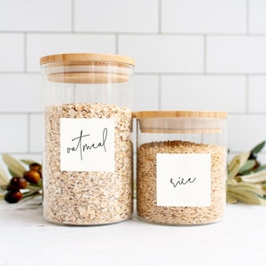 Editable Pantry Labels Template, Modern Minimalist Spice Jar Label, Spice Labels, DIY Spice Label, Download, Editable, Printable 111