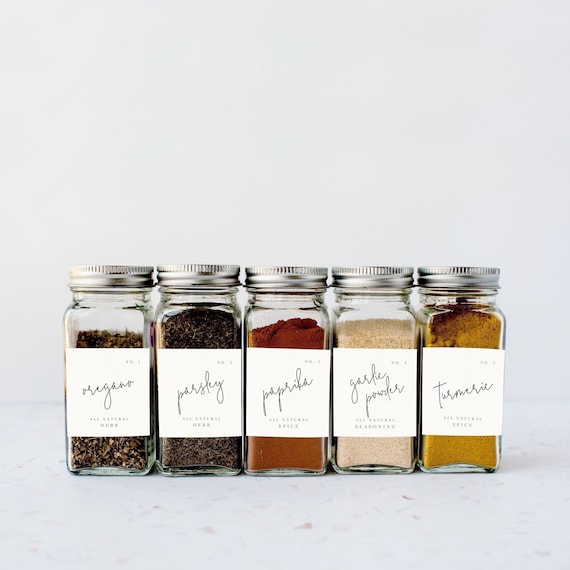 Editable Printable Spice Jar Labels, Modern Minimalist Spice Jar Label, Spice  Jar Label Template, Spice Labels Downloadable, DIY Spice Label 