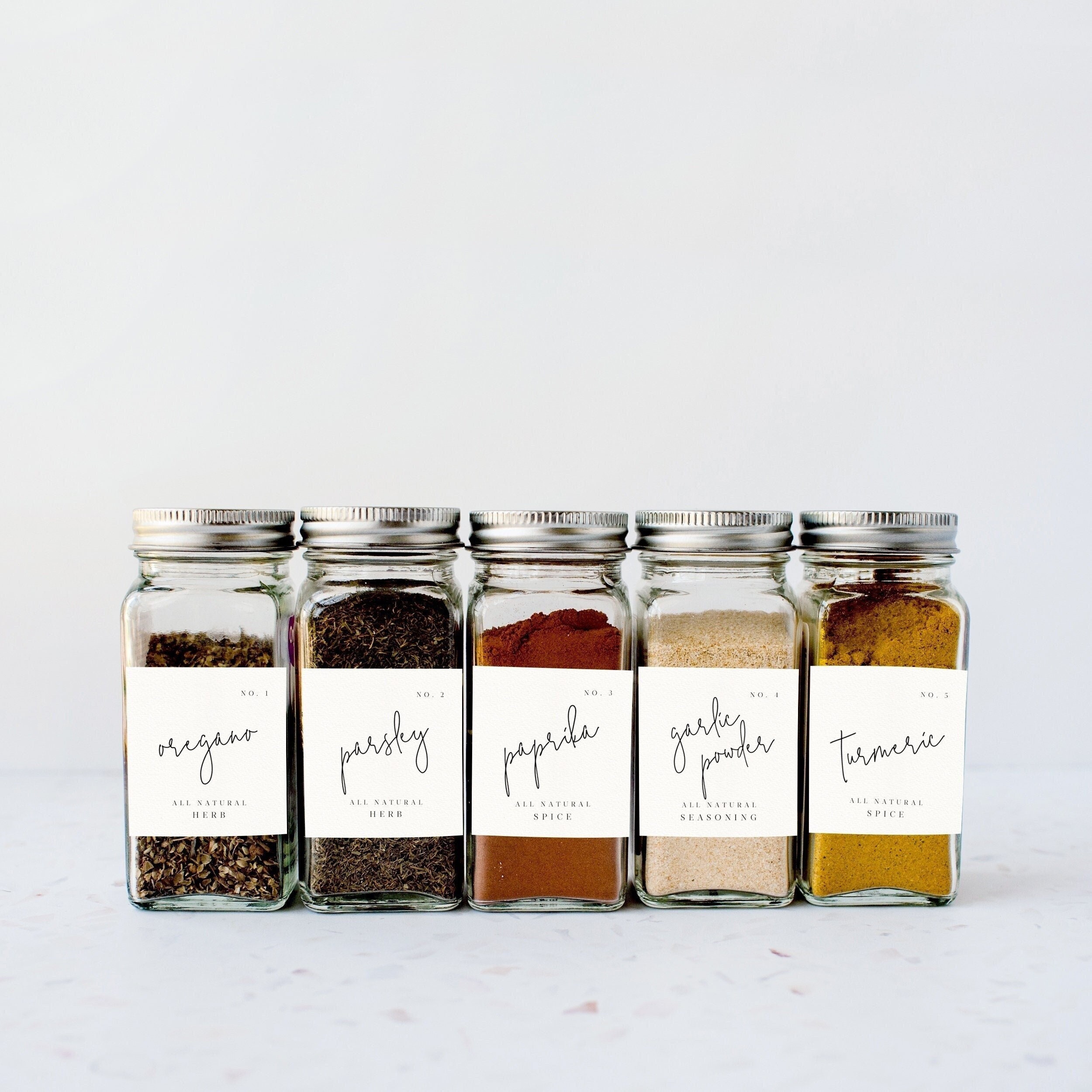 Spice Jar Label Template, Printable Seasoning Stickers, DIY Herbs Spice  Labels, Editable Kitchen Organize Labels CORJL LA050 lima (Download Now) 