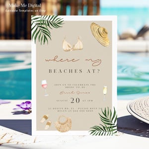 Poolside Bachelorette Weekend, Beach Bachelorette Invitation, Tropical Bachelorette, Swim Bachelorette Tequila Bachelorette Miami Mexico 150