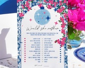 Would she rather Dancing Queen Bridal Shower Game, Greek Mamma Mia hen do game printable, bride bingo editable movie hen party game