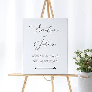 Editable Cocktail hour Sign Template, Wedding drinks Sign Printable cocktail sign reception Wedding Printable Sign Editable 110