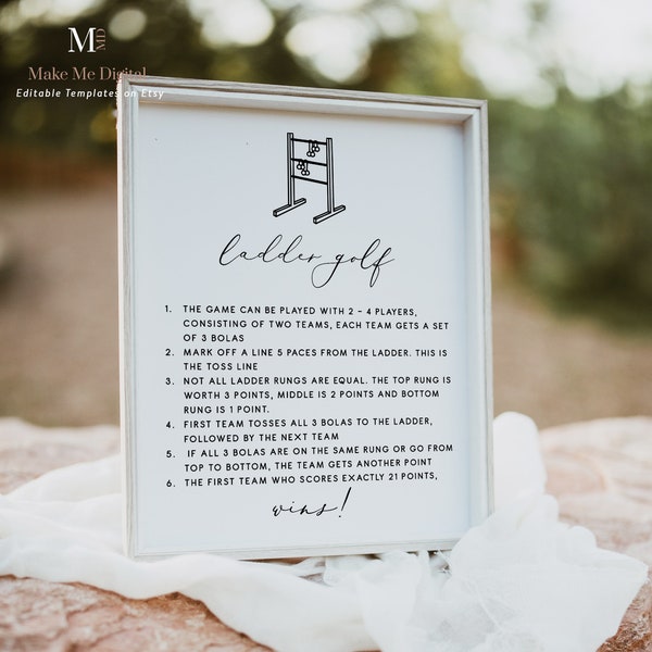 Ladder Golf Rules Printable Etsy