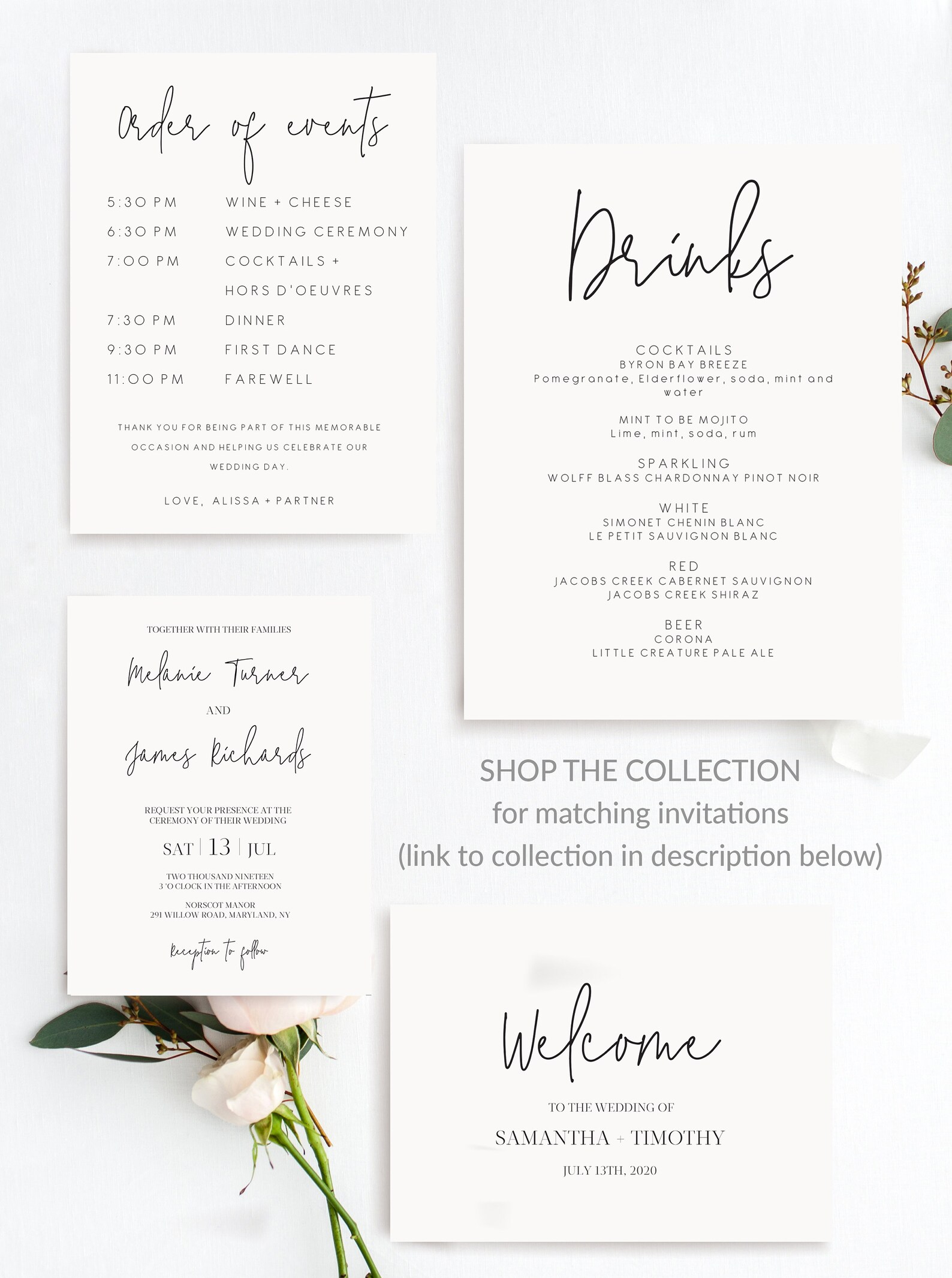 Wedding Ceremony Program Booklet Printable Wedding Program Etsy UK