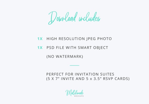 Invitations Mockup Wedding Mock Up Invite Set Mockup Etsy