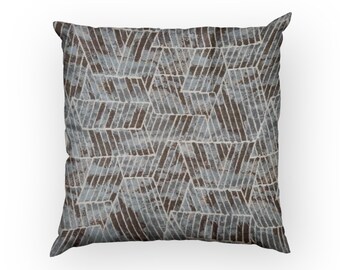 Mid century style cushion cover in Arrow by G Plan - Smoke - pale blue grey - geometric cushion - vintage interior