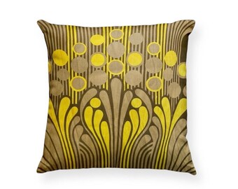 vintage Heals cushion cover, Tivoli by Peter Hall, turquoise green cushion, mid century cushion