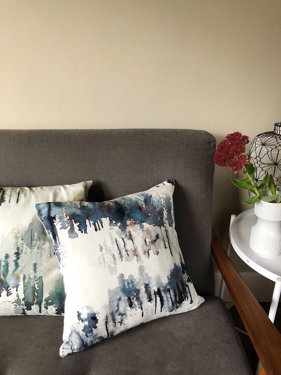 Villa Nova Norrland Indigo Cushion Cover Abstract Tree Trees