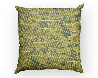 Mid century style cushion cover in Arrow by G Plan - Zest - lime green - geometric cushion - vintage interior
