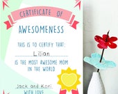 items similar to printable mom certificate best mom certificate