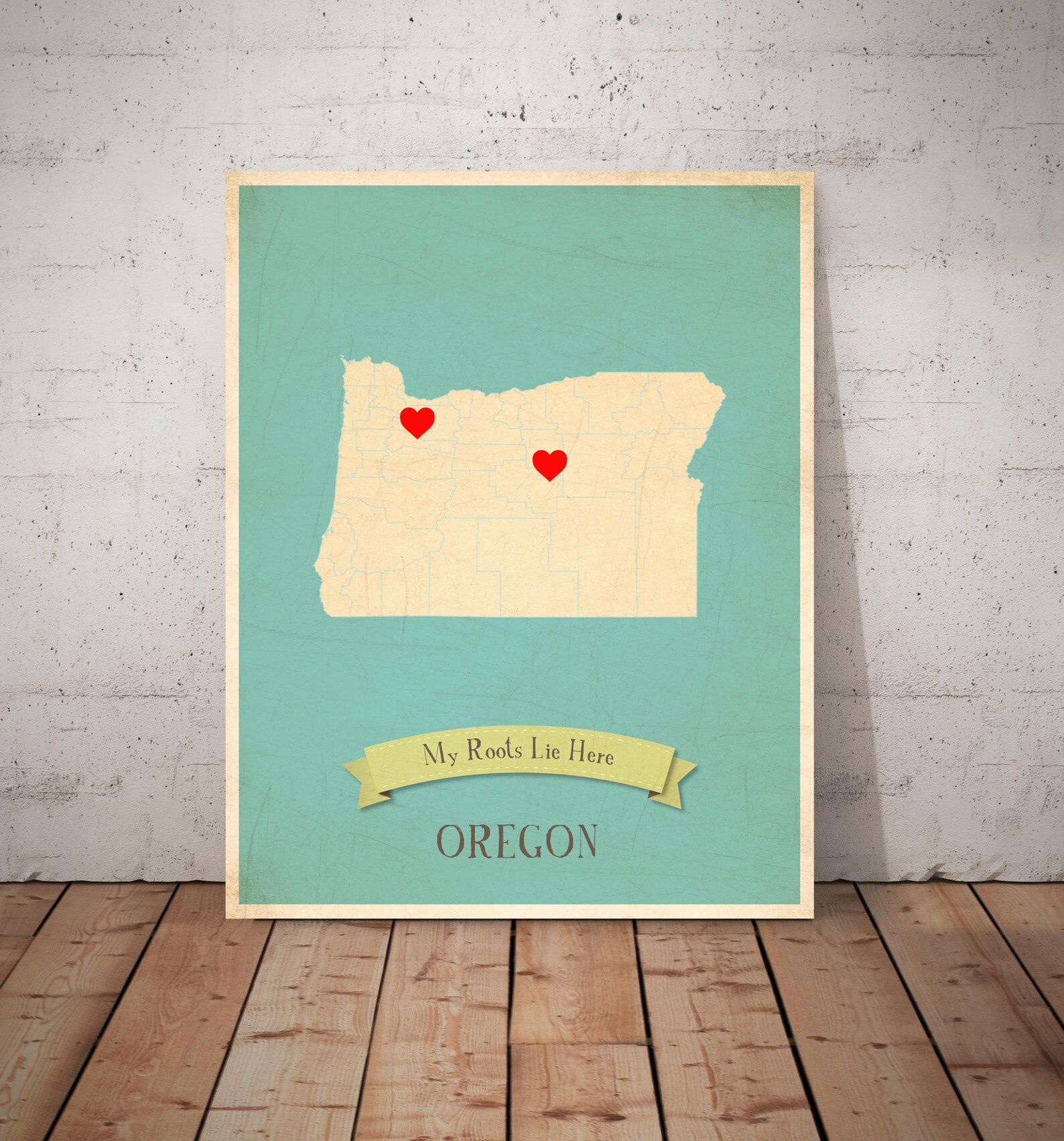 My Roots Map Customized Wall Art 11x14, Choose Your State, Nursery Wall ...