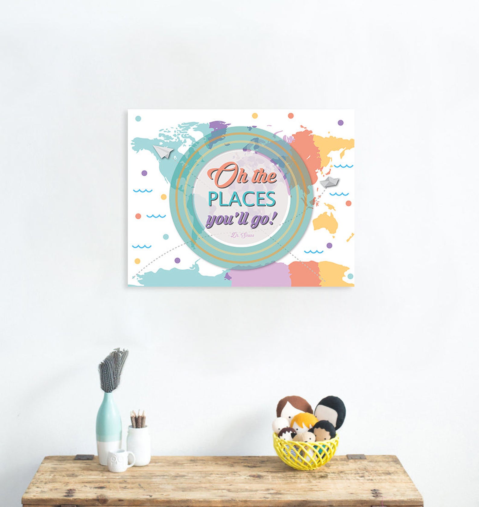 Oh the Places You'll Go Dr Seuss Nursery Decor | Etsy