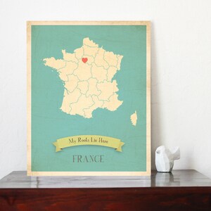 Spersonalizowana mapa My Roots Vintage Wall Art 11x14, Wybierz swój kraj, Spersonalizowana mapa ścienna, spersonalizowana mapa kraju, niestandardowy projekt mapy