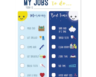 Printable Chore Chart for Kids, To do list, Morning routine, Routine Chart, Bedtime routine,Responsibility chart,Kid Chores,Instant Download