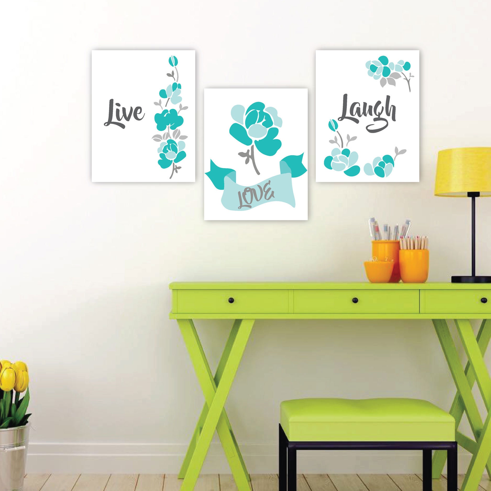Floral Flower Flourish Wall Art Bathroom Decor Bathroom Art - Etsy