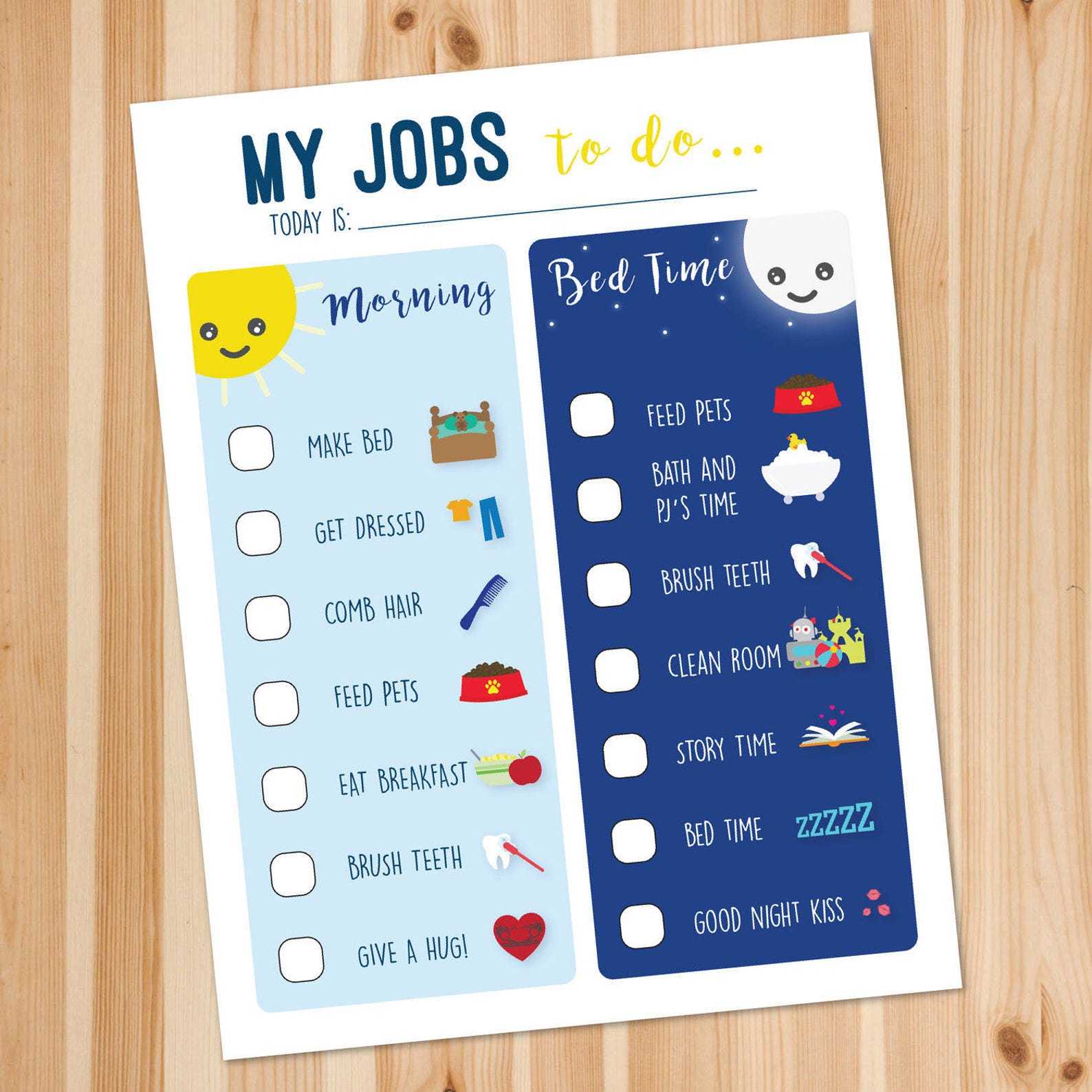 printable-routine-chart-for-kids-to-do-list-routine-chore-etsy
