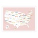 Printable United States Map, Digital Download Map, Travel Map, Usa Map Kids, Map of United ...