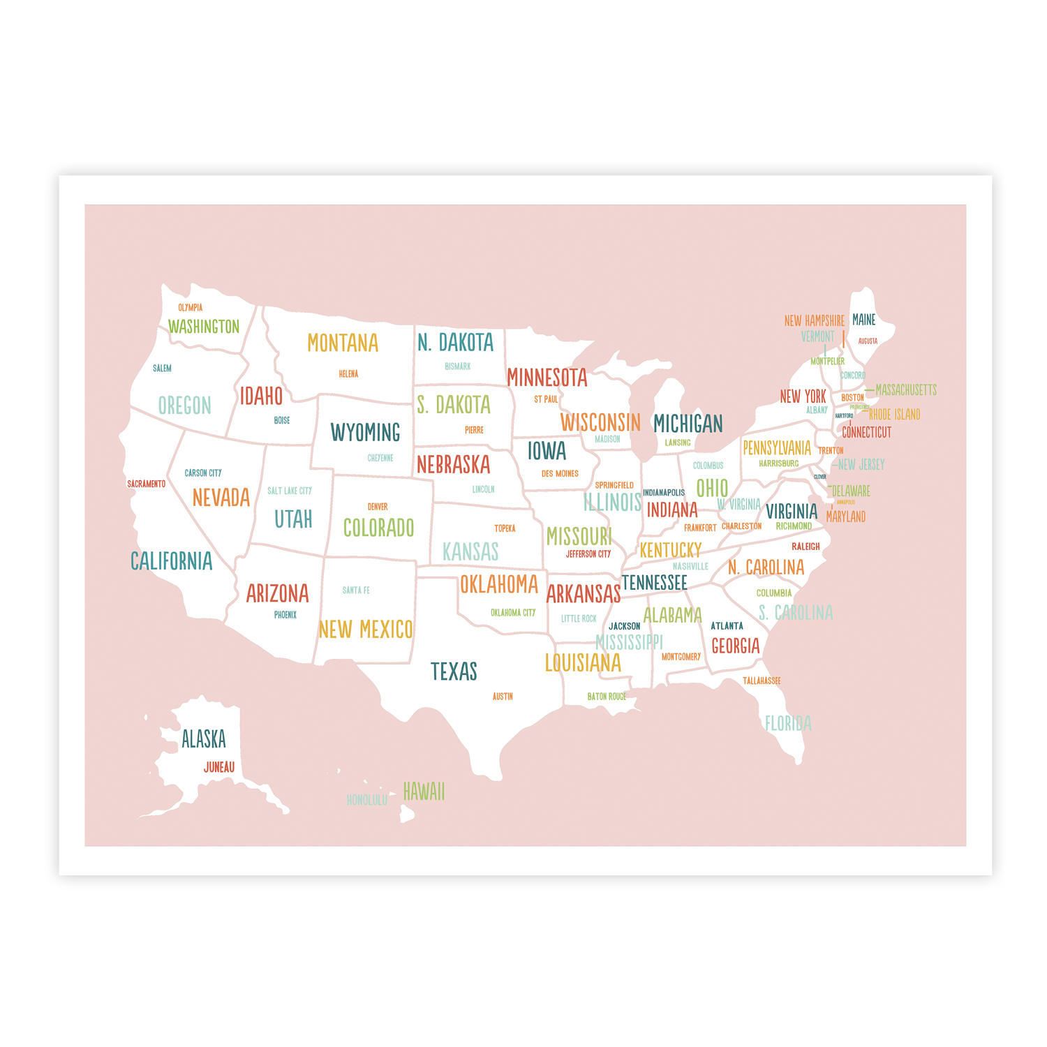 printable united states map digital download map travel map etsy