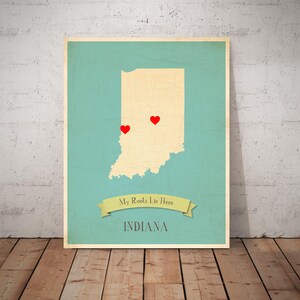 Choose Your State, My Roots Map 11x14 Customized Print, Christmas Gift ...