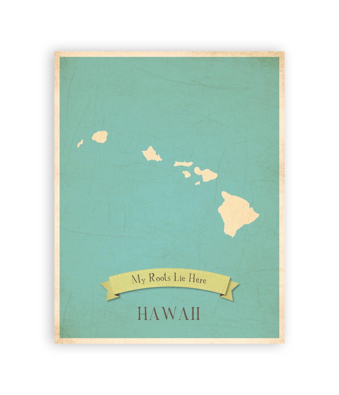 My Roots Map Customized Wall Art 11x14, Choose Your State, Nursery Wall ...